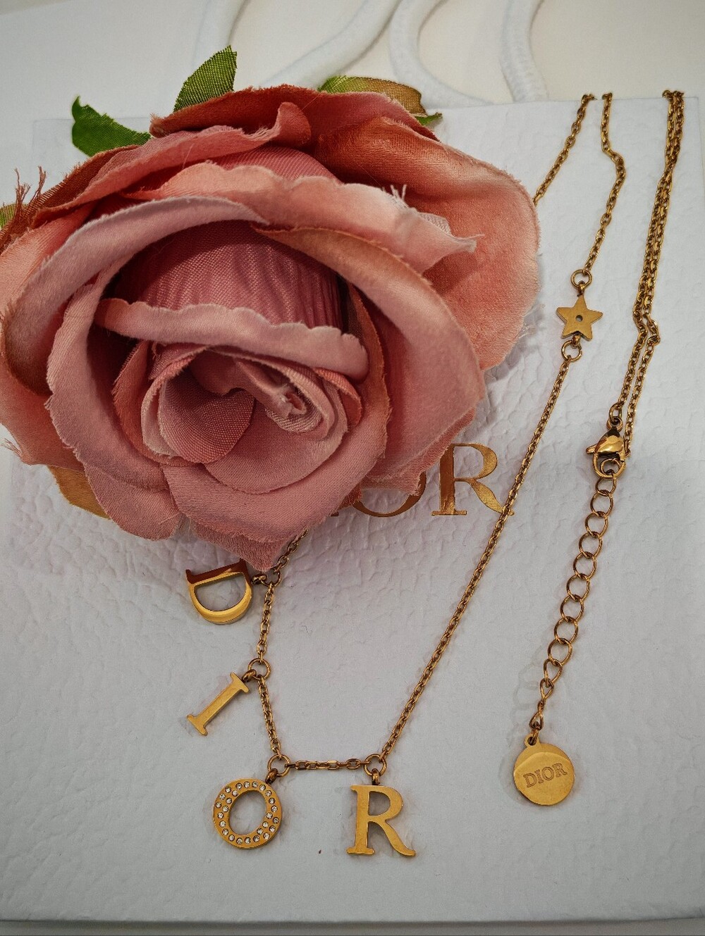 Gold-Tone Letter Necklace